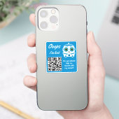 Lost Item Return QR Sticker Blue Bot (Telefon)