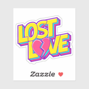 LOST-LIEBE, kundenspezifisch geschnitten Vinyl-Auf Aufkleber