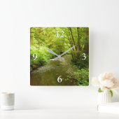 Lost Man Creek I im Redwood Nationalpark Quadratische Wanduhr (Zuhause)
