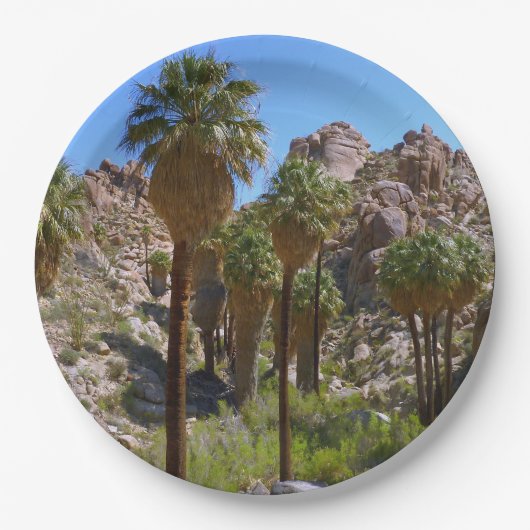 Lost Palms Oasis I at Joshua Tree National Park Pappteller (Vorderseite)