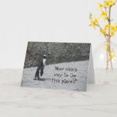 Lost Penguin Karte (Gelbe Blume)