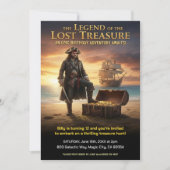Lost Pirate Treasure Birthday Party Einladung (Vorderseite)
