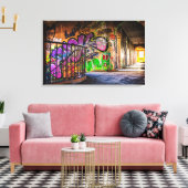 Lost Places Abandoned Gebäude Street Art Leinwanddruck (Insitu (Wohnzimmer))