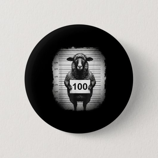 Lost Sheep And Found Wanted Mugshot Christian Men  Button (Vorderseite)