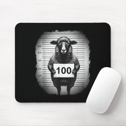 Lost Sheep And Found Wanted Mugshot Christian Men Mousepad (Mit Mouse)