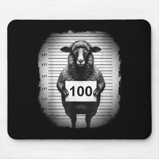 Lost Sheep And Found Wanted Mugshot Christian Men Mousepad (Vorne)