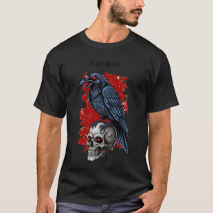 Lost Soul Skull und Raven Gothic Artwork   Dark Fa T-Shirt