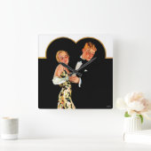 Lost Suspender Quadratische Wanduhr (Zuhause)