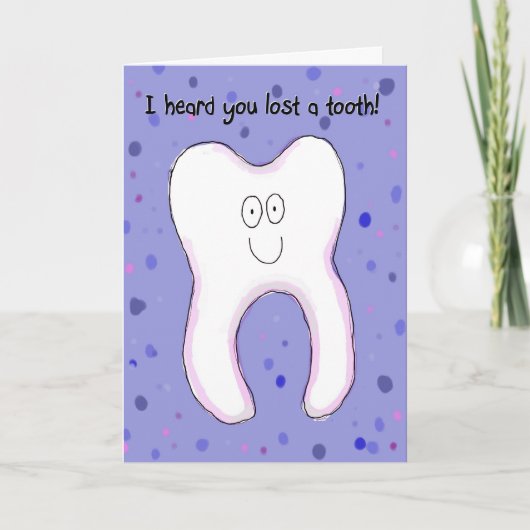 Lost Tooth Teeth Smile Child Gratulationen Card Karte (Vorderseite)
