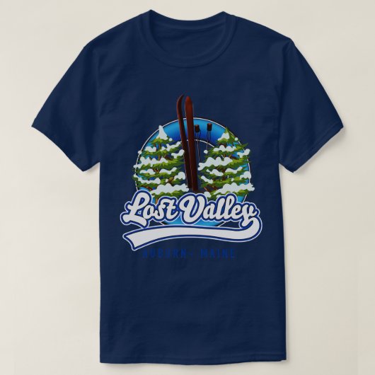 Lost Valley Auburn Maine Ski T-Shirt (Design vorne)