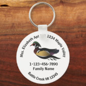 Lost Wood Duck Zuhause-Adresse Schlüsselanhänger (Vorderseite)