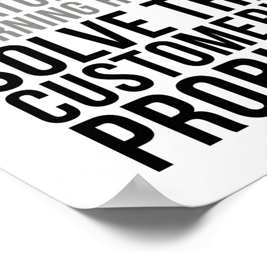 Lösung des Problems des Kunden Poster (Ecke)