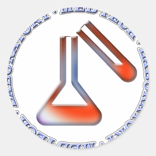 LÖSUNG MED TECH - MEDIZINISCHES LABOR RUNDER AUFKLEBER (Vorderseite)
