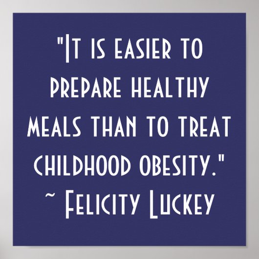 Lösungen für Fettleibigkeit im Kindesalter Poster (Vorne)