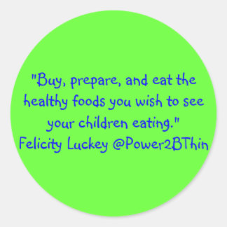 Lösungen für Fettleibigkeit im Kindesalter Runder Aufkleber