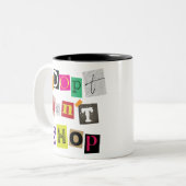 Lösungsanzeige adoptiere nicht einkaufen zweifarbige tasse (Vorderseite Links)