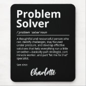 Lösungsfinder Lustige Definition Schwarz Mousepad (Vorne)
