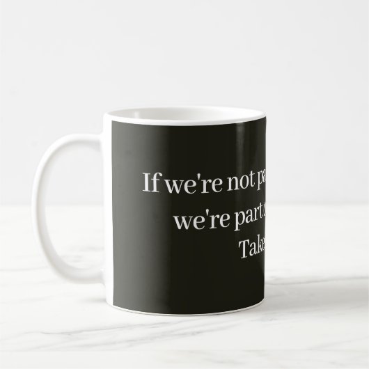 Lösungsorientierte Nachricht Kaffeetasse (Links)