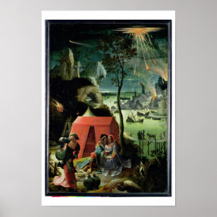 Lot and his Daughters (oil on panel) Poster