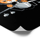 Lot Cat Fighter Jet Funny Aviation Kitty Design Poster (Ecke)