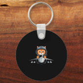 Lot Cat Fighter Jet Funny Aviation Kitty Design  Schlüsselanhänger (Vorderseite)