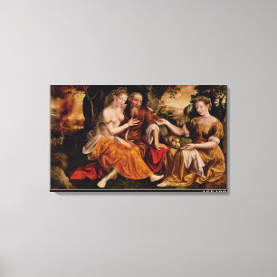 Lot und seine Töchter, c.1565 Leinwanddruck