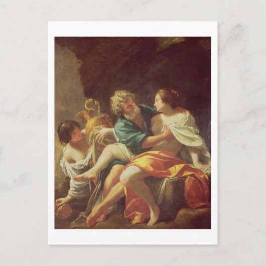 Lot und seine Töchter, c.1630 (Öl auf Leinwand) Postkarte (Vorderseite)