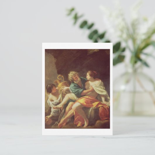 Lot und seine Töchter, c.1630 (Öl auf Leinwand) Postkarte (Stehend Vorderseite)