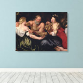 Lot und seine Töchter Leinwanddruck (Insitu (Holzboden))