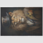 Löte im Anzug, Hut mit Blume 1 Dekoupage Paper Seidenpapier (Vorderseite)