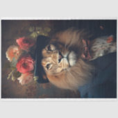 Löte im Anzug, Hut mit Blume 3 Decoupage Paper Seidenpapier (Vorderseite)