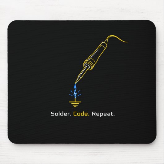 Löten Code Wiederholen Embedded Engineering Mauspa Mousepad (Vorne)