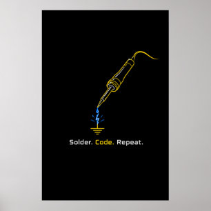 Löten Code Wiederholen Embedded Engineering Poster