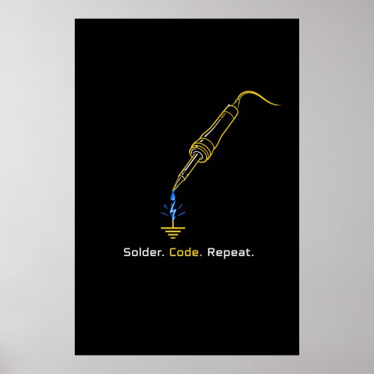 Löten Code Wiederholen Embedded Engineering Poster (Vorne)