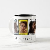 Loteria Mexican Bingo Card Fiesta Bachelorette Zweifarbige Tasse (Vorderseite Links)