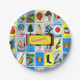 LoteriaFest Party Plate Pappteller