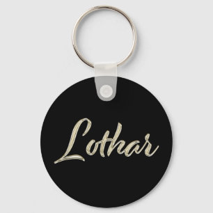 Lothar weißer Button-Schlüsselger Schlüsselanhänger