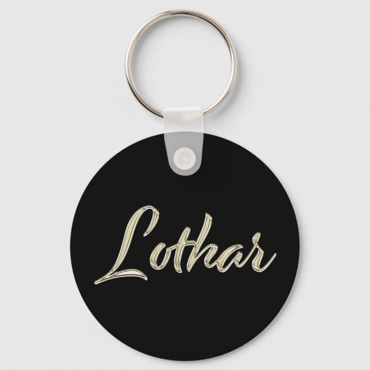 Lothar weißer Button-Schlüsselger Schlüsselanhänger (Vorderseite)