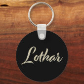 Lothar weißer Button-Schlüsselger Schlüsselanhänger (Vorderseite)