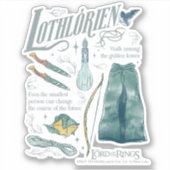 LOTHLORIEN™ Aquarell-Collage-Grafik Aufkleber (Vorderseite)