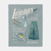 LOTHLORIEN™ Aquarell-Collage-Grafik Fleecedecke (Vorderseite)