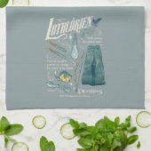 LOTHLORIEN™ Aquarell-Collage-Grafik Geschirrtuch (Gefaltet)
