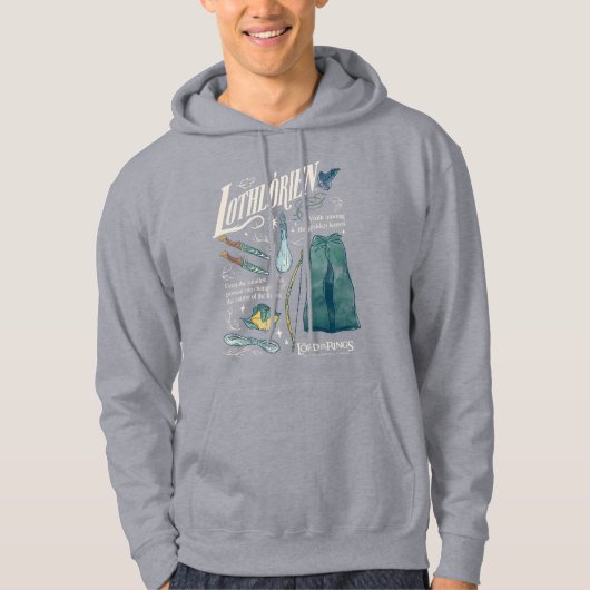 LOTHLORIEN™ Aquarell-Collage-Grafik Hoodie (Vorderseite)