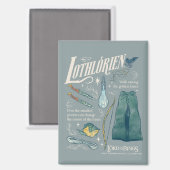 LOTHLORIEN™ Aquarell-Collage-Grafik Magnet (Vorderseite/Rückseite)