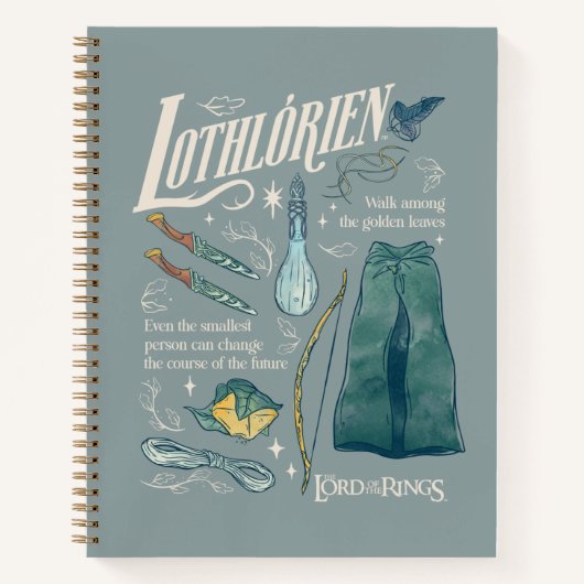 LOTHLORIEN™ Aquarell-Collage-Grafik Notizblock (Vorderseite)