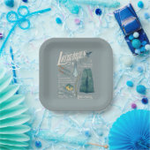 LOTHLORIEN™ Aquarell-Collage-Grafik Pappteller (Party)