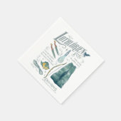 LOTHLORIEN™ Aquarell-Collage-Grafik Serviette (Ecke)