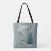 LOTHLORIEN™ Aquarell-Collage-Grafik Tasche (Rückseite)