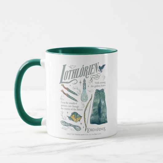 LOTHLORIEN™ Aquarell-Collage-Grafik Tasse (Links)