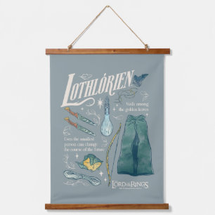 LOTHLORIEN™ Aquarell-Collage-Grafik Wandteppich Mit Holzrahmen